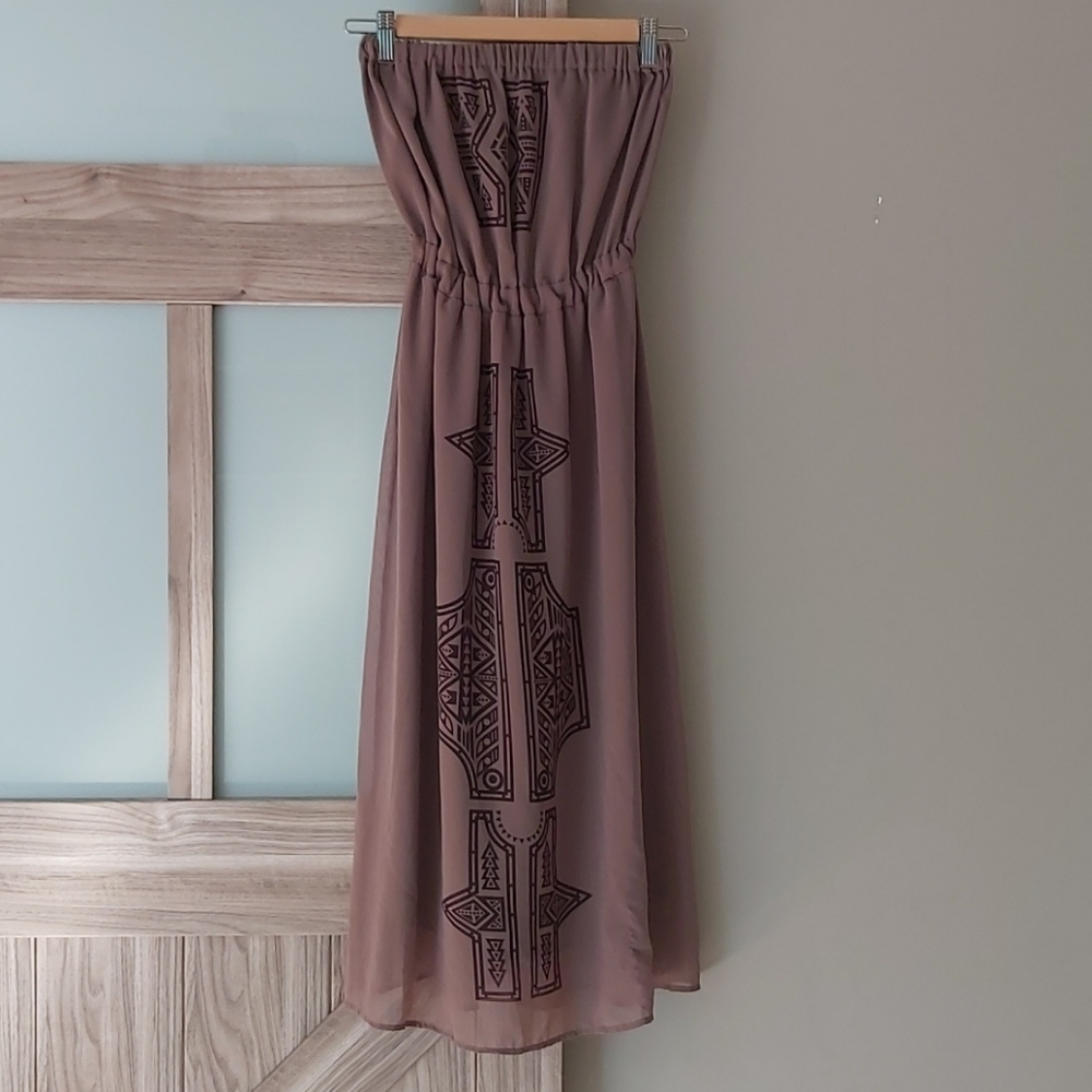 GentleFawn Aztec strapless midi dress